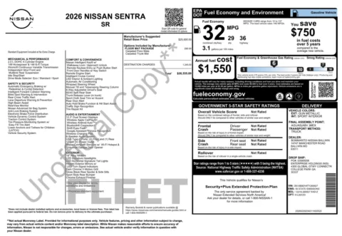 More photos of 2026 Nissan Sentra SR at Auto Boutique Florida, FL