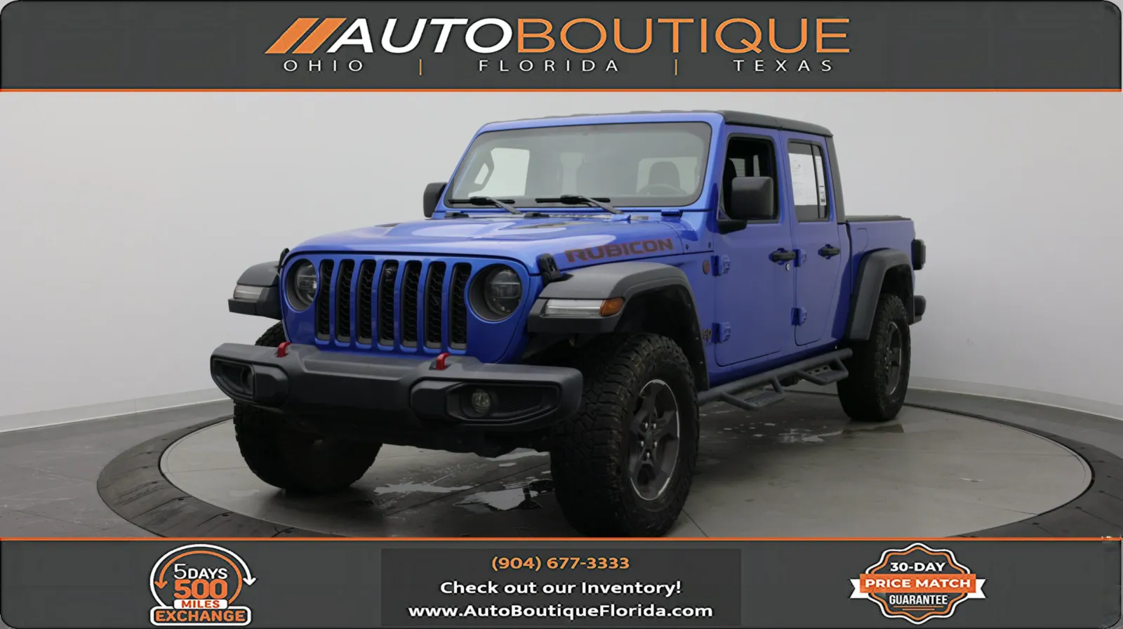 Blue 2021 Jeep Gladiator Rubicon for sale in Jacksonville, FL