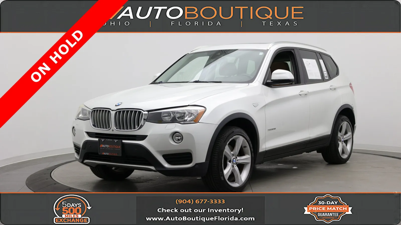 Black 2017 BMW X3 xDrive28i for sale in Jacksonville, FL