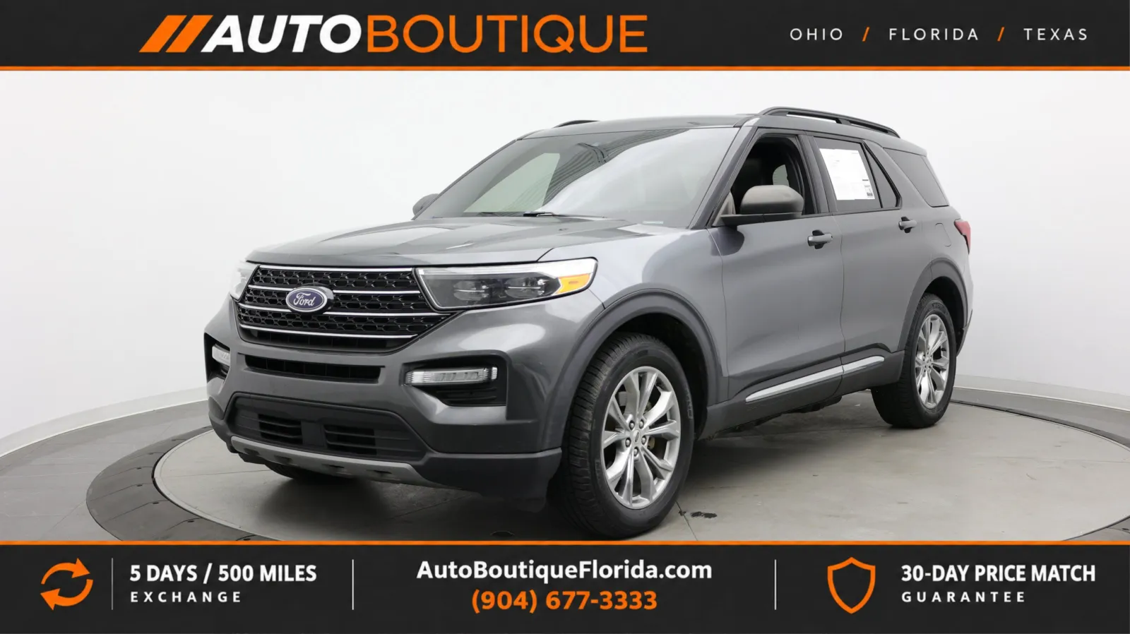 Silver 2020 Ford Explorer XLT for sale in Jacksonville, FL
