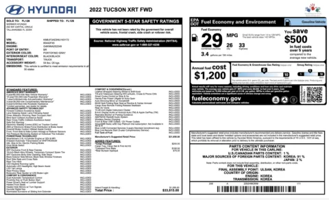 Photos of 2022 Hyundai Tucson XRT for sale in Jacksonville, FL at Auto Boutique Florida