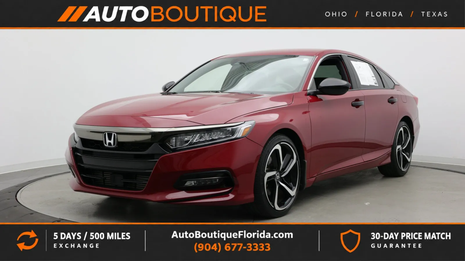 Red 2020 Honda Accord Sedan Sport for sale in Jacksonville, FL