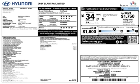 More photos of 2024 Hyundai Elantra Limited at Auto Boutique Florida, FL