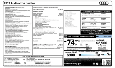 Photos of 2019 Audi e-tron Prestige for sale in Jacksonville, FL at Auto Boutique Florida