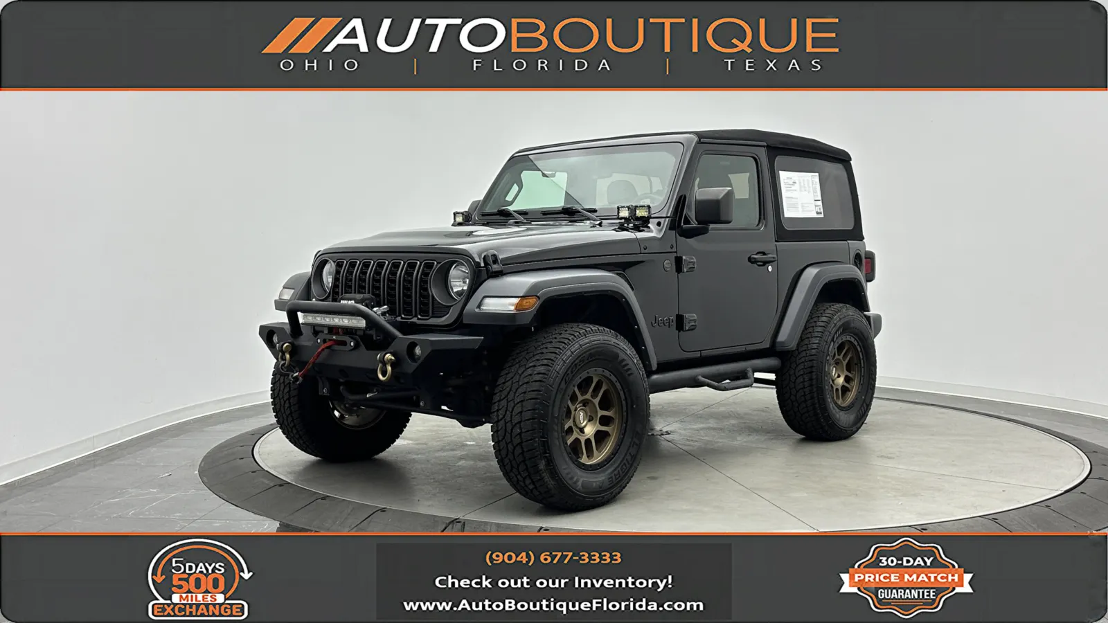 Black 2024 Jeep Wrangler Sport for sale in Jacksonville, FL