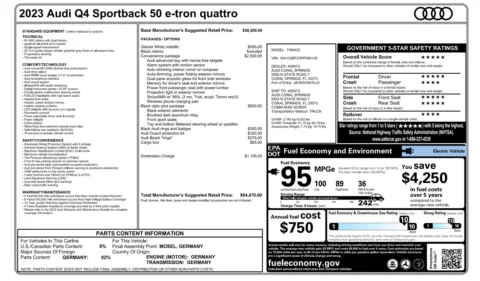 Photos of 2023 Audi Q4 e-tron Sportback Premium for sale in Jacksonville, FL at Auto Boutique Florida