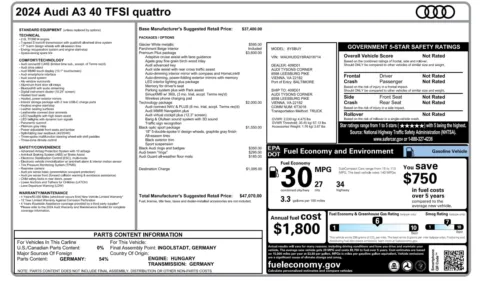 Photos of 2024 Audi A3 Premium Plus for sale in Jacksonville, FL at Auto Boutique Florida