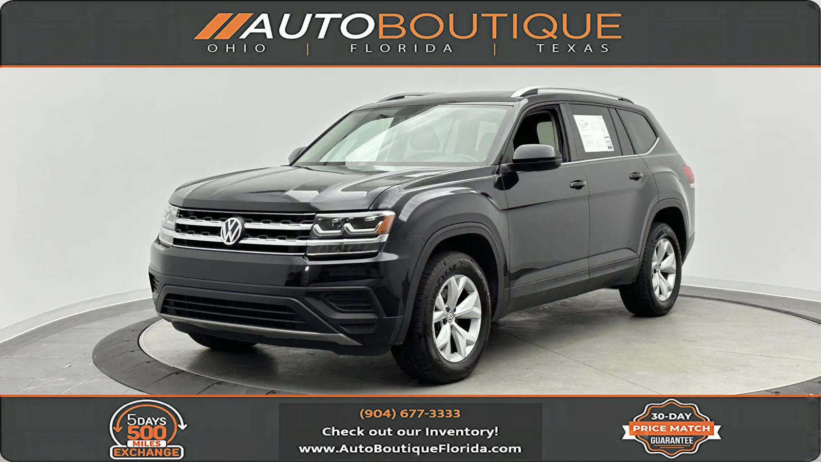 Black 2018 Volkswagen Atlas 3.6L V6 Launch Edition for sale in Jacksonville, FL