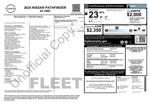 Photos of 2024 Nissan Pathfinder SV for sale in Jacksonville, FL at Auto Boutique Florida