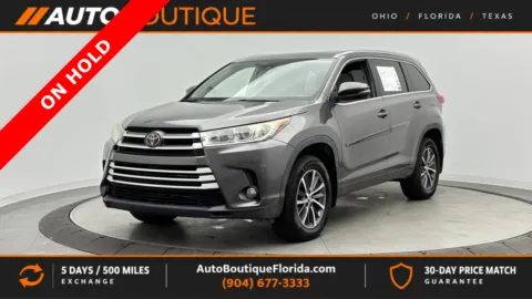 Gray 2018 Toyota Highlander XLE for sale in Jacksonville, FL