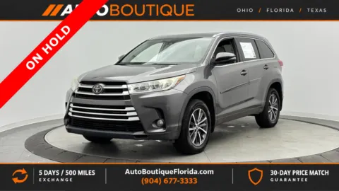 Gray 2018 Toyota Highlander XLE for sale in Jacksonville, FL