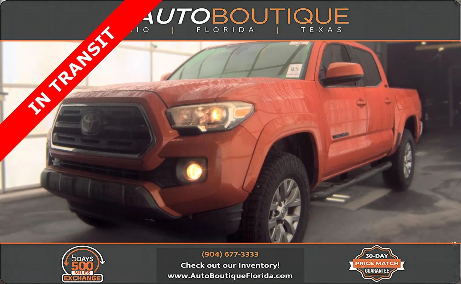 Orange 2018 Toyota Tacoma SR5 for sale in Jacksonville, FL