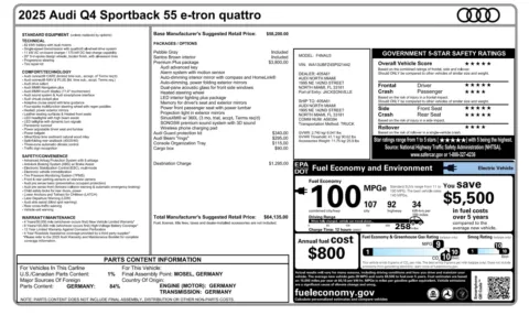 Photos of 2025 Audi Q4 e-tron Sportback Premium Plus for sale in Jacksonville, FL at Auto Boutique Florida