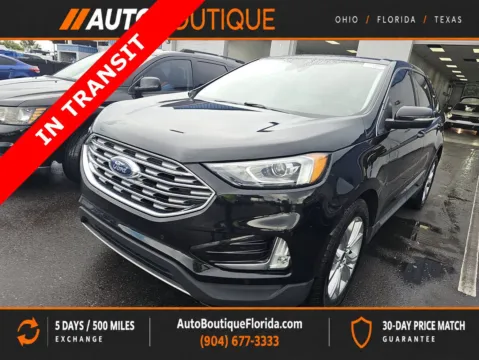 Black 2021 Ford Edge Titanium for sale in Jacksonville, FL