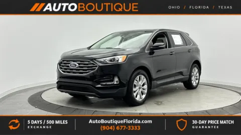Black 2021 Ford Edge Titanium for sale in Jacksonville, FL