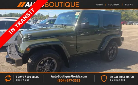 Green 2016 Jeep Wrangler 75th Anniversary for sale in Jacksonville, FL