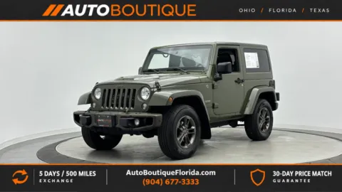 Green 2016 Jeep Wrangler 75th Anniversary for sale in Jacksonville, FL