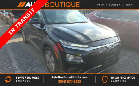 Black 2021 Hyundai Kona Electric Ultimate for sale in Jacksonville, FL