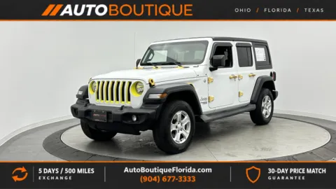 White 2018 Jeep Wrangler Unlimited Sport S for sale in Jacksonville, FL