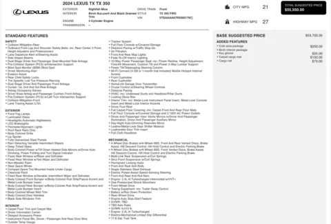 Photos of 2024 Lexus TX 350 for sale in Jacksonville, FL at Auto Boutique Florida