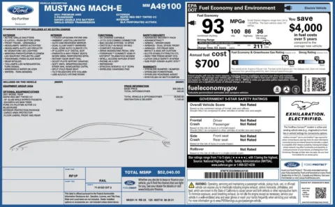 Photos of 2021 Ford Mustang Mach-E Premium for sale in Jacksonville, FL at Auto Boutique Florida