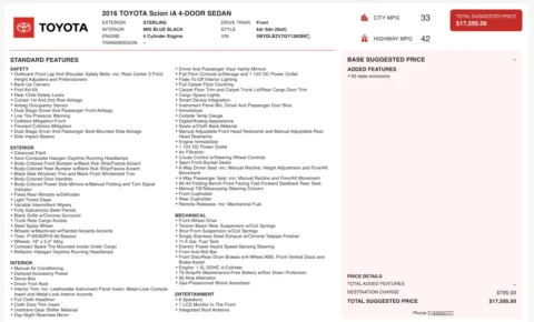 More photos of 2016 Scion iA at Auto Boutique Florida, FL