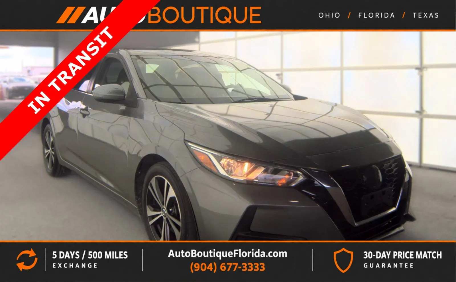 Gray 2022 Nissan Sentra SV for sale in Jacksonville, FL