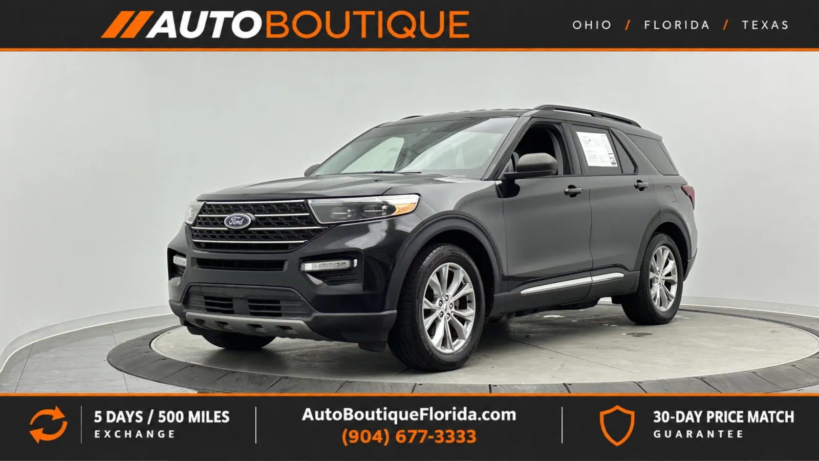 Black 2020 Ford Explorer XLT for sale in Jacksonville, FL