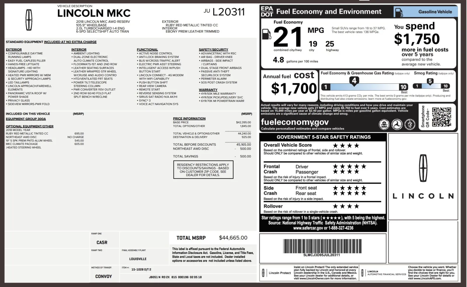 Lincoln MKC photo 2