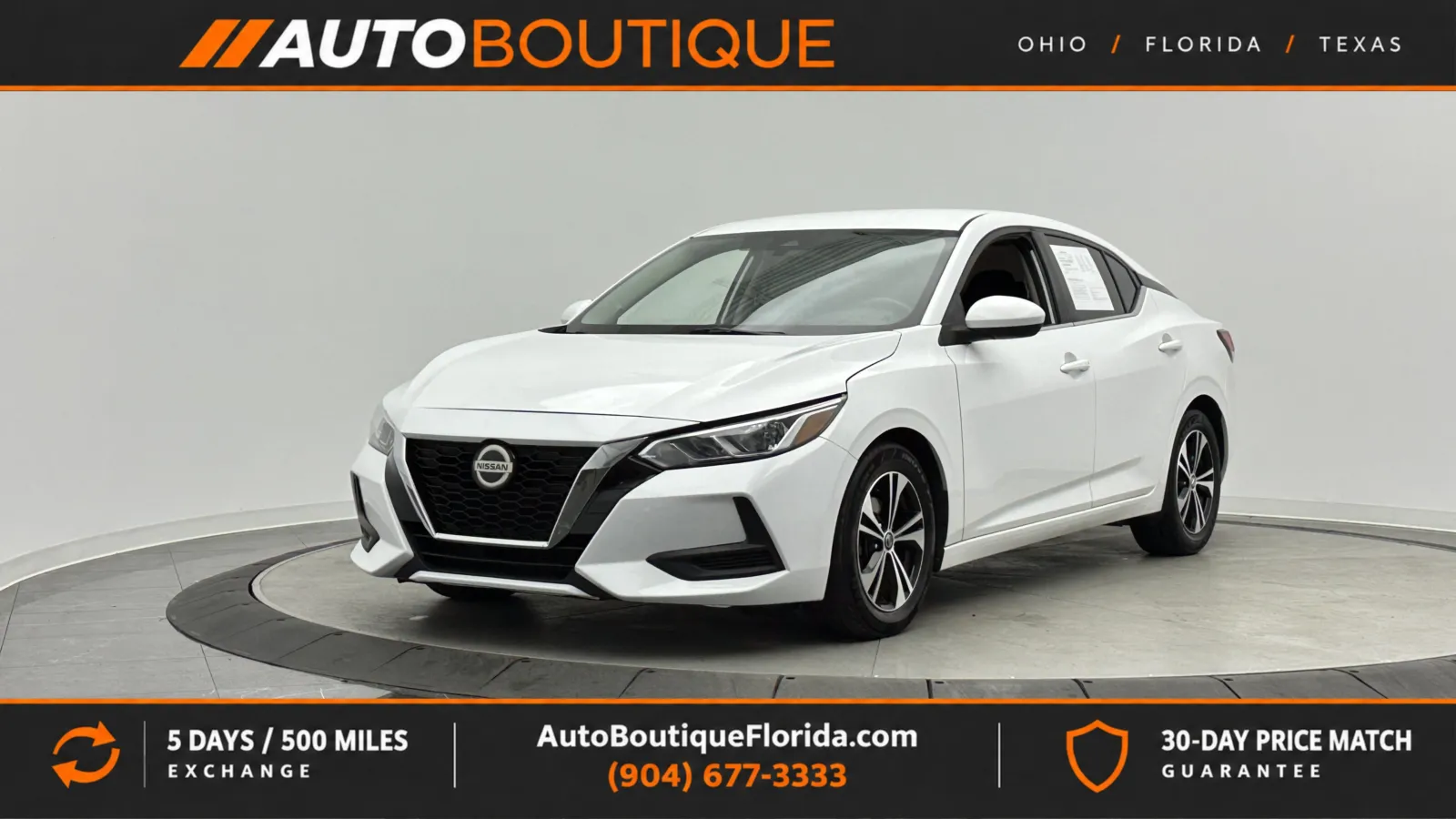 White 2022 Nissan Sentra SV for sale in Jacksonville, FL