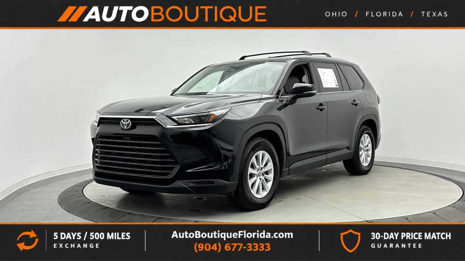 White 2024 Toyota Grand Highlander Limited for sale in Jacksonville, FL