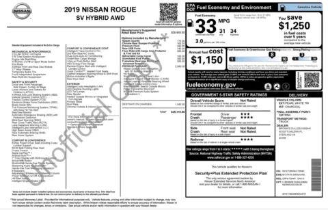 Photos of 2019 Nissan Rogue SV Hybrid for sale in Jacksonville, FL at Auto Boutique Florida