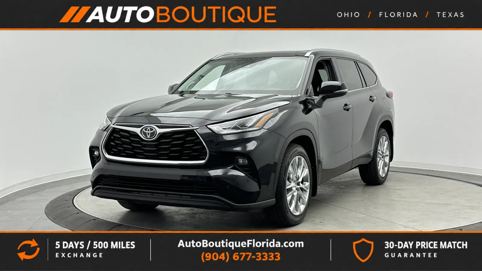 Black 2020 Toyota Highlander Limited for sale in Jacksonville, FL