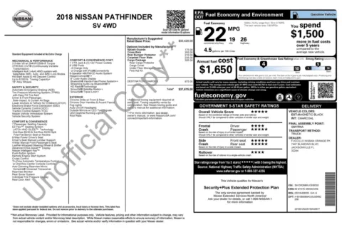 Photos of 2018 Nissan Pathfinder SV for sale in Jacksonville, FL at Auto Boutique Florida