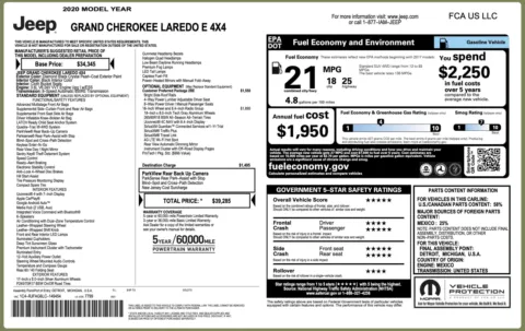 Photos of 2020 Jeep Grand Cherokee Laredo E for sale in Jacksonville, FL at Auto Boutique Florida