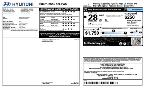 More photos of 2026 Hyundai Tucson SEL at Auto Boutique Florida, FL