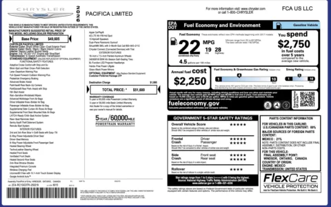 More photos of 2026 Chrysler Pacifica Limited at Auto Boutique Florida, FL
