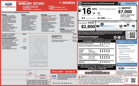 Photos of 2019 Ford Mustang Shelby GT350 for sale in Jacksonville, FL at Auto Boutique Florida