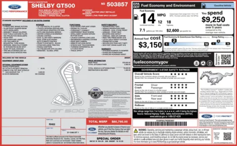 More photos of 2022 Ford Mustang Shelby GT500 at Auto Boutique Florida, FL