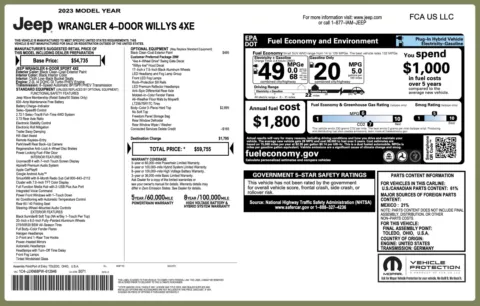 Photos of 2023 Jeep Wrangler 4xe Willys for sale in Jacksonville, FL at Auto Boutique Florida