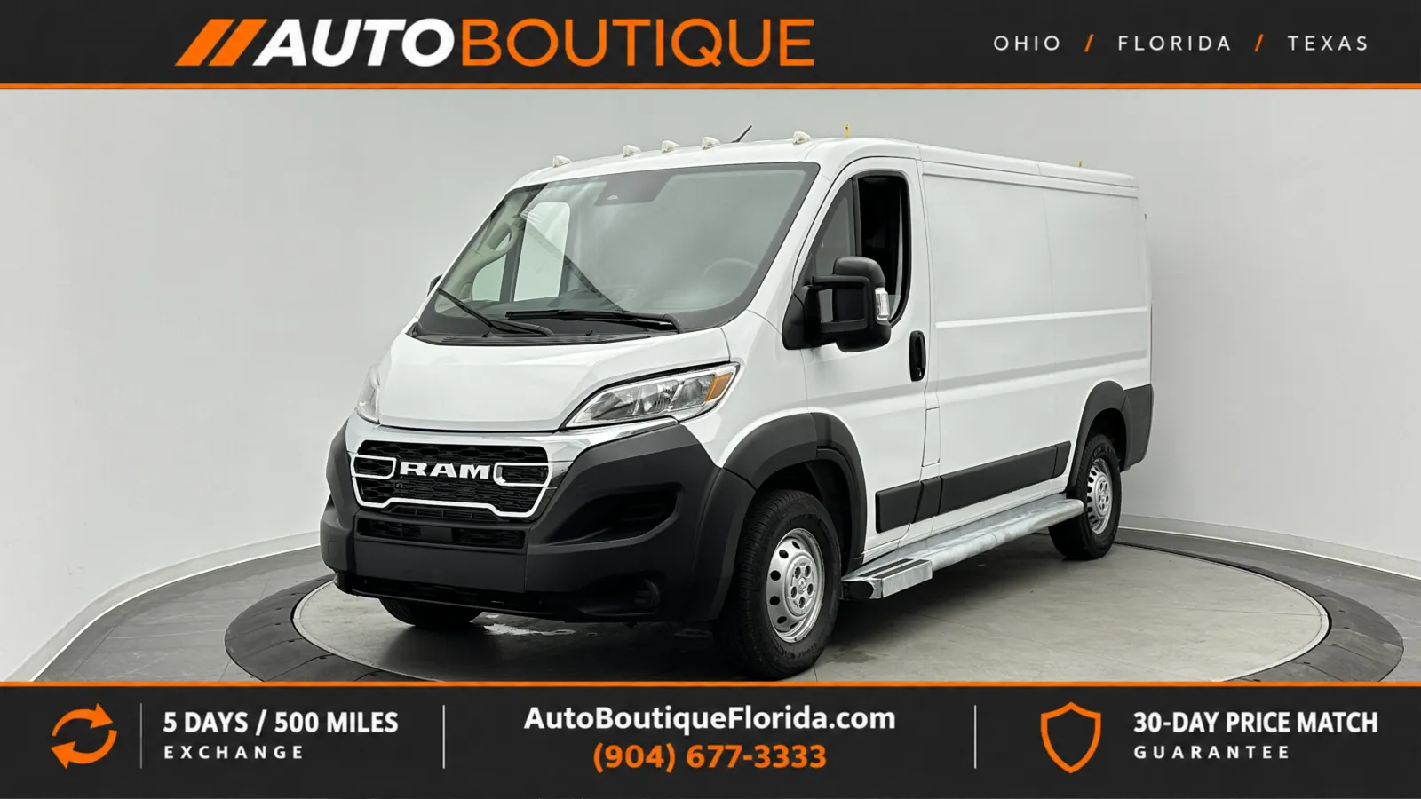 White 2025 Ram ProMaster Cargo Van Tradesman for sale in Jacksonville, FL