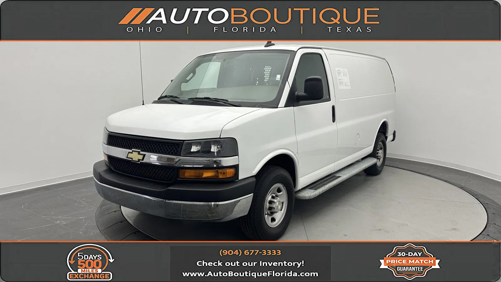 White 2023 Chevrolet Express Cargo Van 2500 for sale in Jacksonville, FL