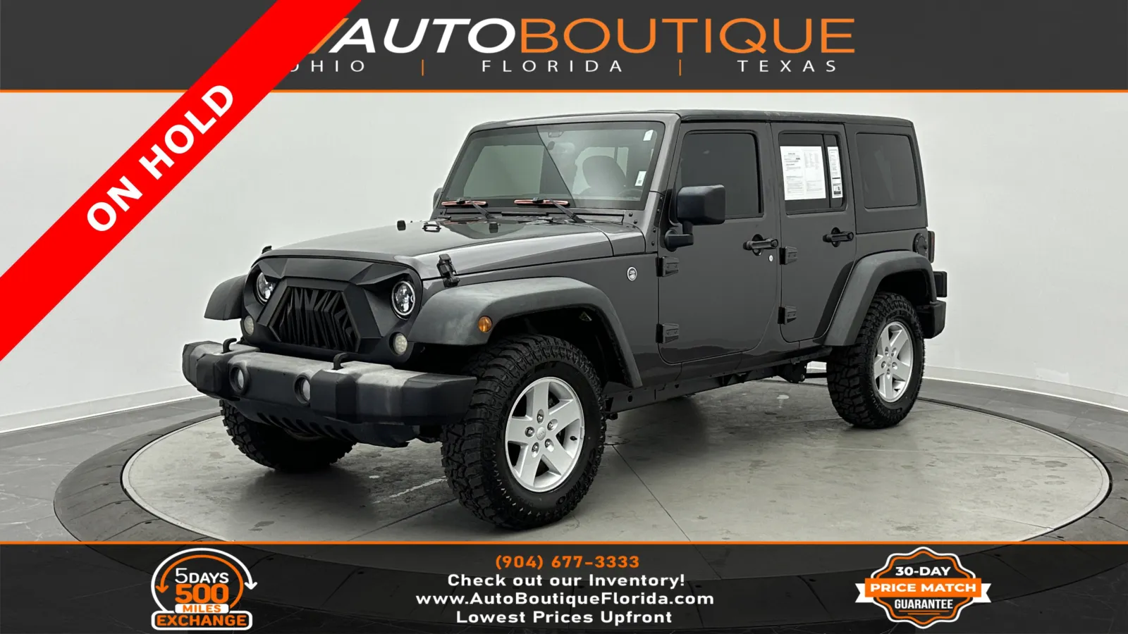 2017 Jeep Wrangler Unlimited Sport for sale in Jacksonville, FL