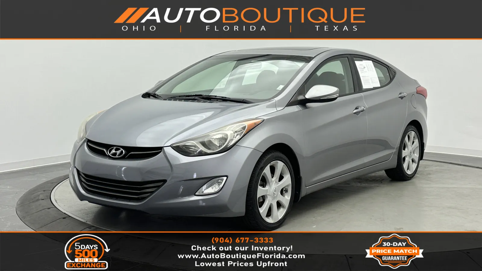 2013 Hyundai Elantra Limited PZEV for sale in Jacksonville, FL