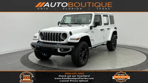 White 2024 Jeep Wrangler 4xe Sahara for sale in Jacksonville, FL
