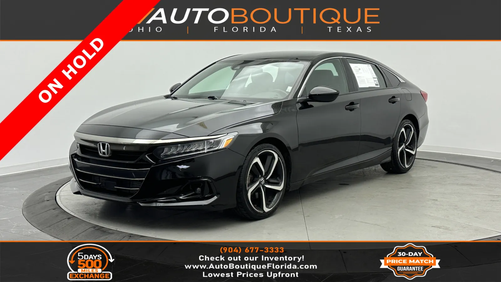 Black 2021 Honda Accord Sedan Sport for sale in Jacksonville, FL