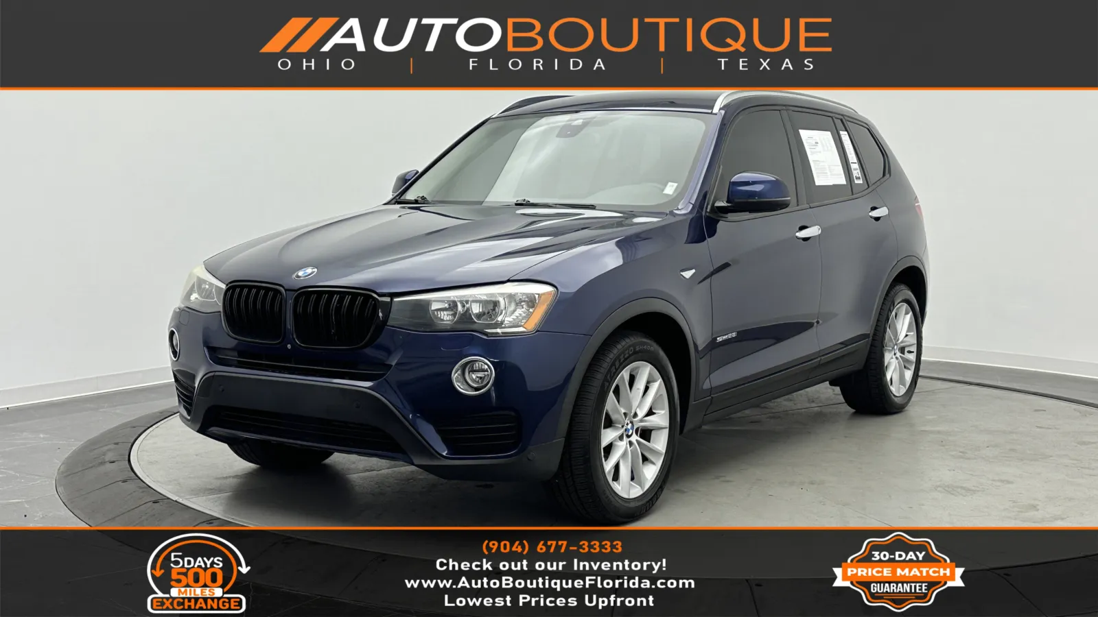 2016 BMW X3 sDrive28i for sale in Jacksonville, FL