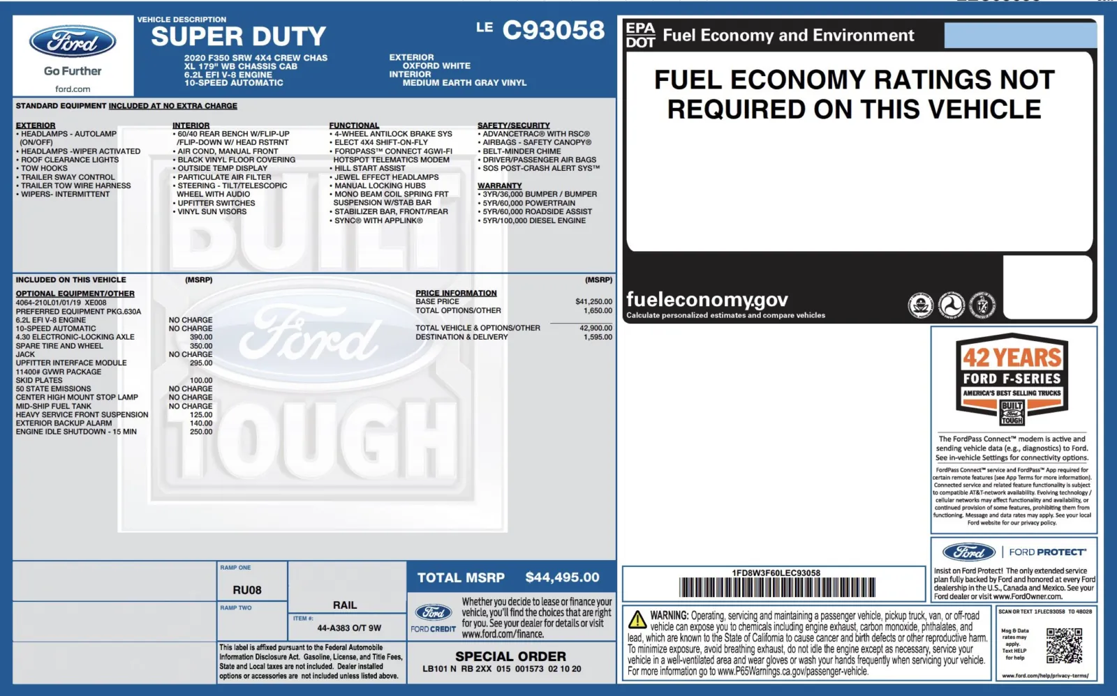 2020 Ford F-350 Super Duty Chassis Cab XL