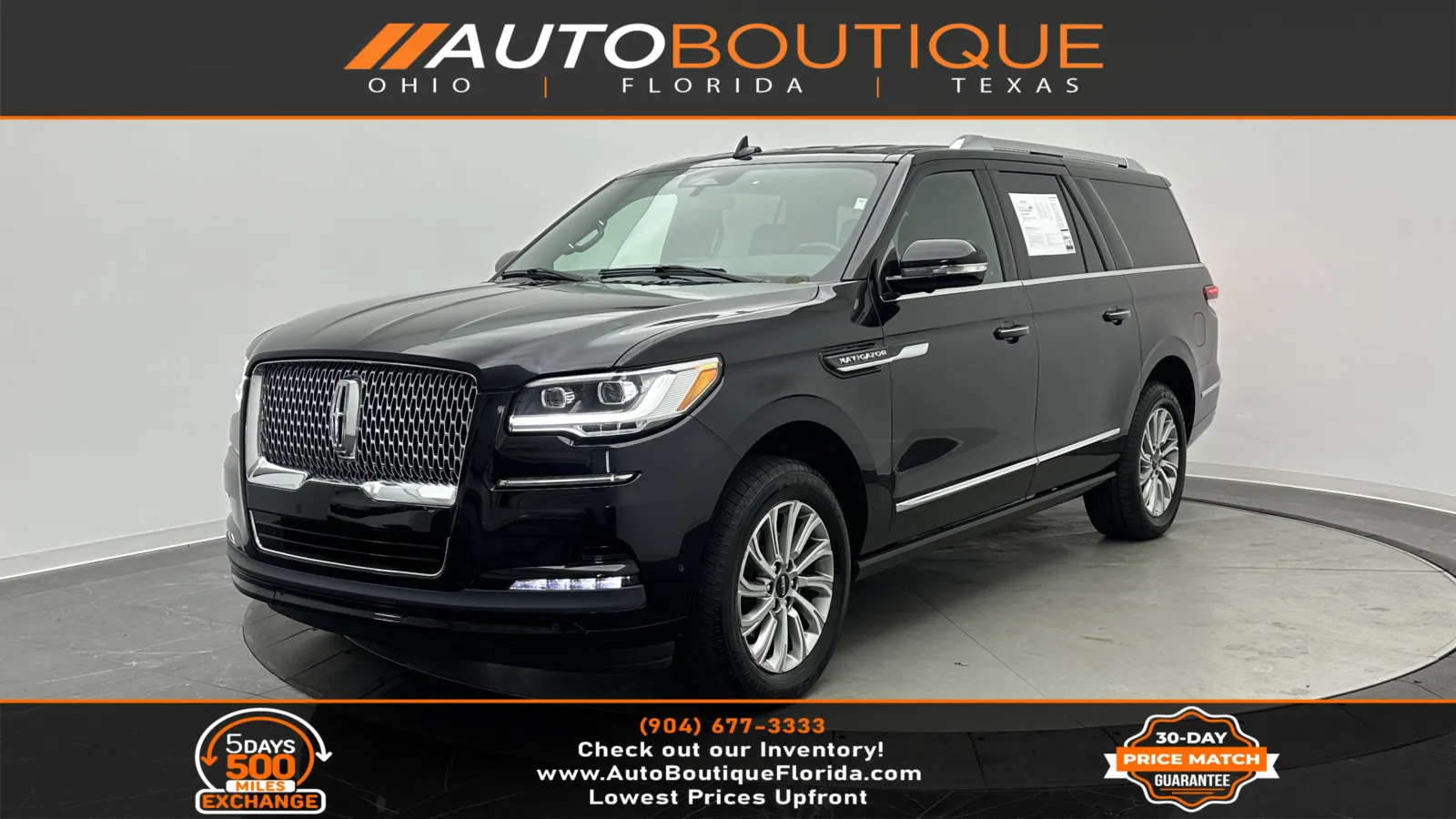 Black 2024 Lincoln Navigator L Premiere for sale in Jacksonville, FL