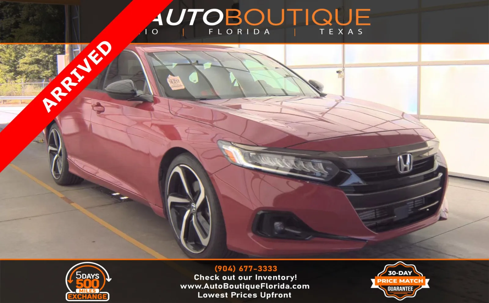 Red 2021 Honda Accord Sedan Sport for sale in Jacksonville, FL